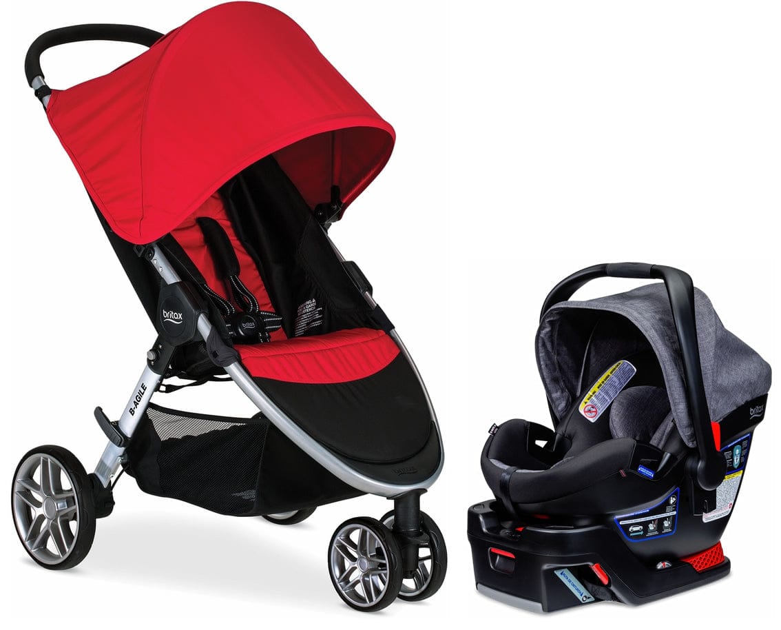 Britax B-Agile 3 & B-Safe 35 Elite Travel System - Red / Vibe