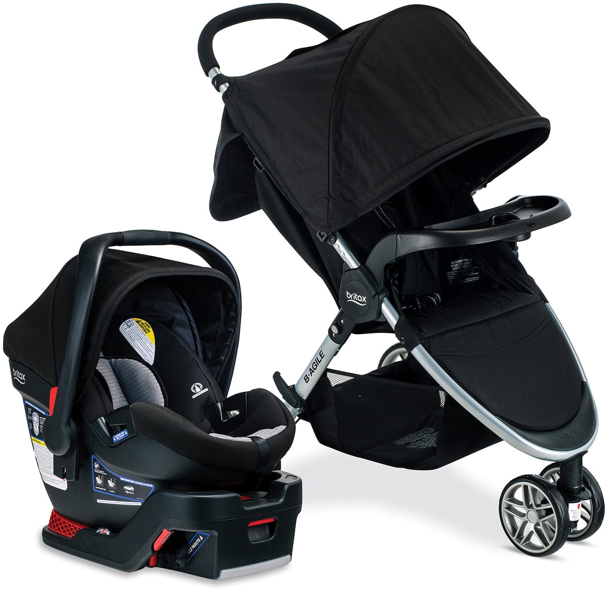 Britax B-Agile 3 & B-Safe 35 Travel System - Dual Comfort Black / Grey