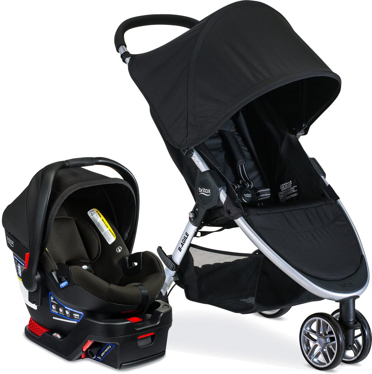 Britax B-Agile 3 & B-Safe Gen2 Travel System Bundle - Black / Eclipse Black