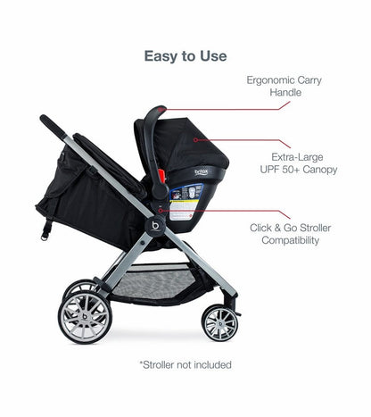 Britax B-Agile 3 & B-Safe Gen2 Travel System Bundle - Black / Eclipse Black