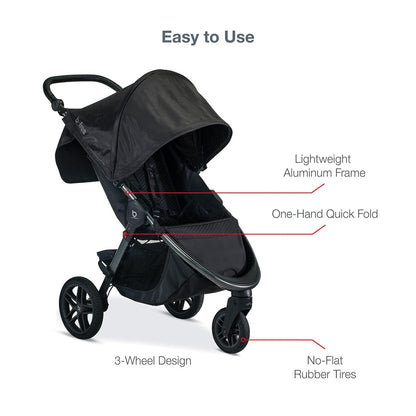 Britax B-Free & B-Safe Gen2 FlexFit Travel System - Midnight - S12777200