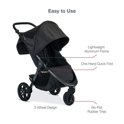 Britax B-Free & B-Safe Gen2 FlexFit+ Travel System - Midnight