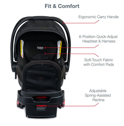 Britax B-Free & B-Safe Gen2 FlexFit+ Travel System - Midnight