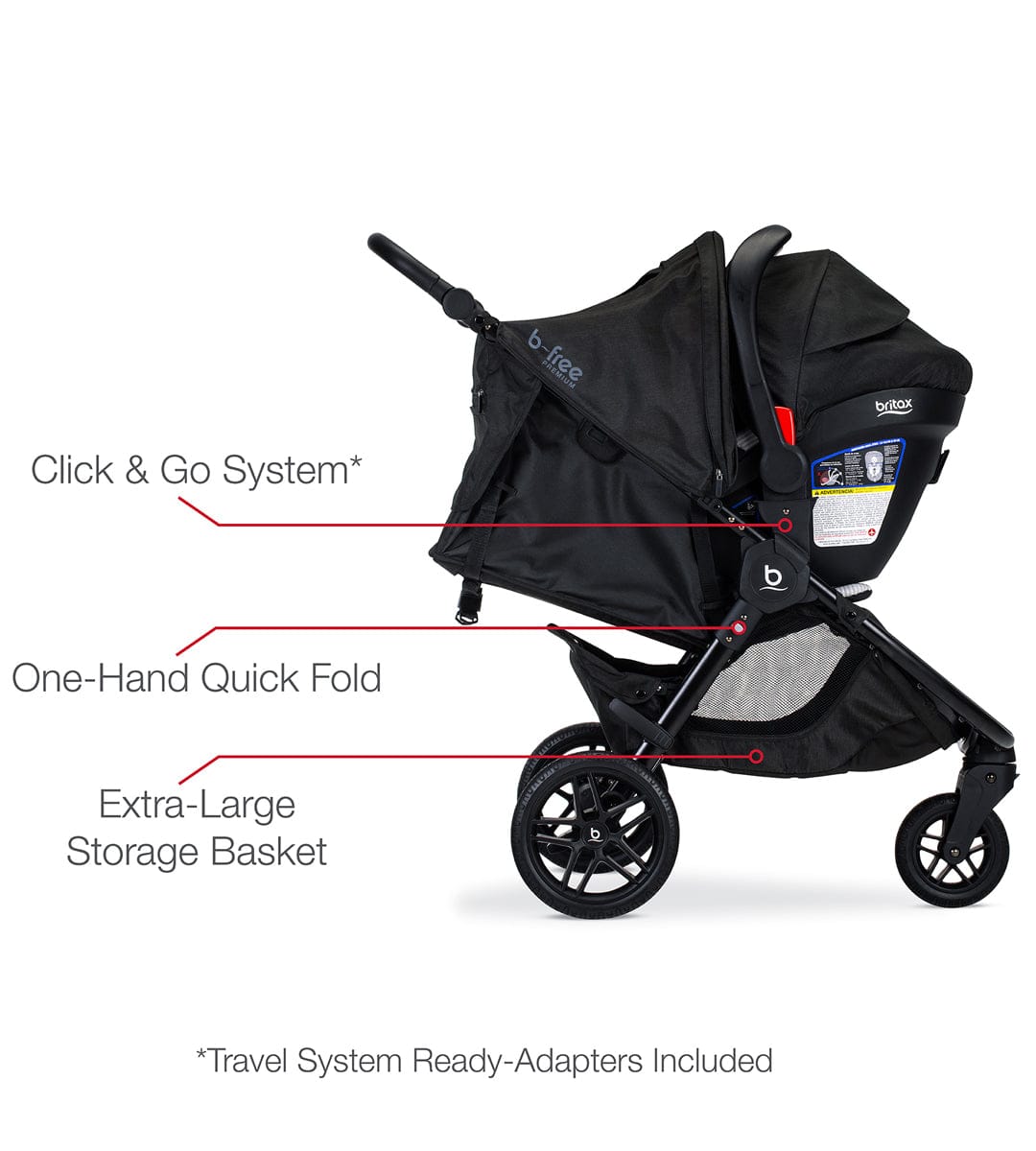 Britax B-Free + Endeavours Travel System - Clean Comfort - S11771200
