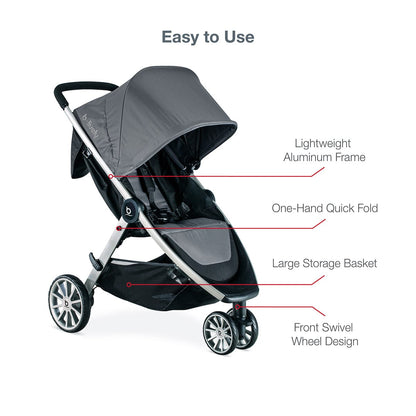 Britax B-Lively & B-Safe Gen2 FlexFit Travel System - Fog (SafeWash) - S12776700