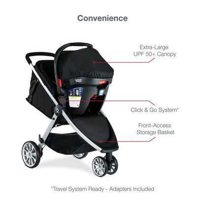 Britax B-Lively & B-Safe Gen2 FlexFit Travel System - Twilight (SafeWash) - S12776800