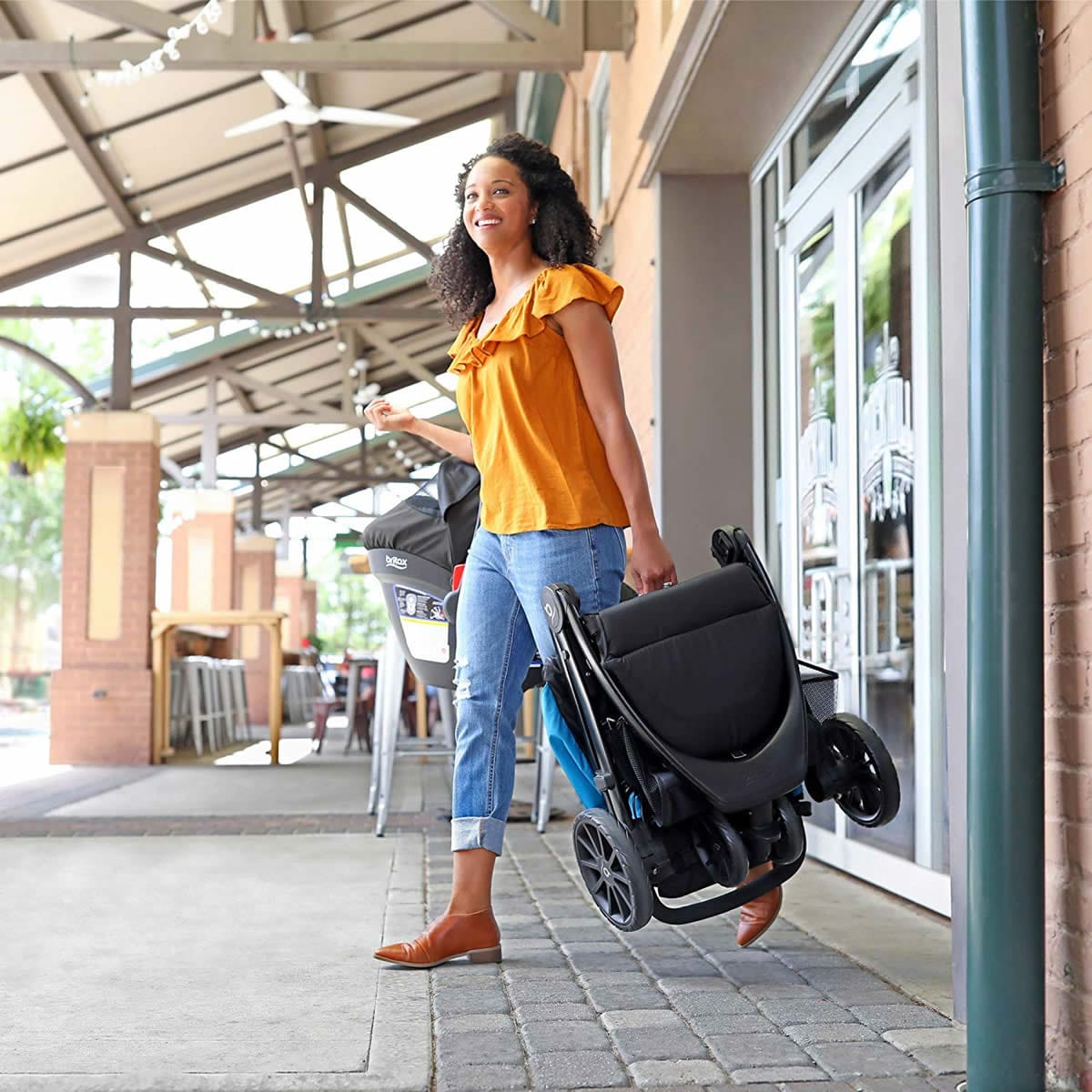 Britax B-Lively & B-Safe Ultra Travel System - Cool Flow Teal