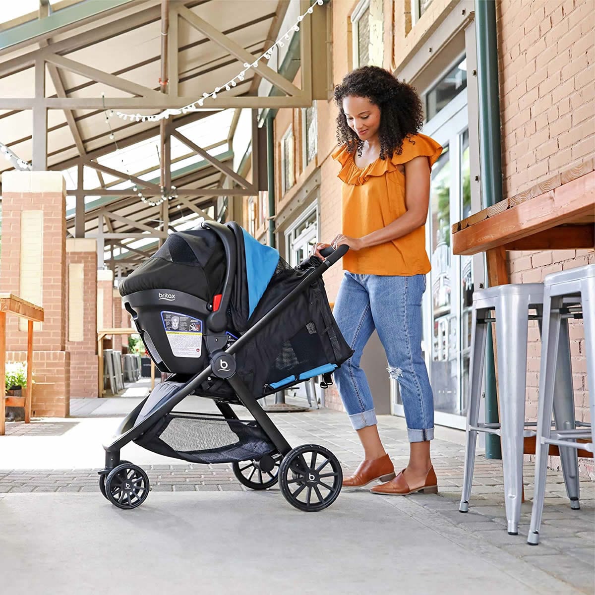 Britax B-Lively & B-Safe Ultra Travel System - Cool Flow Teal