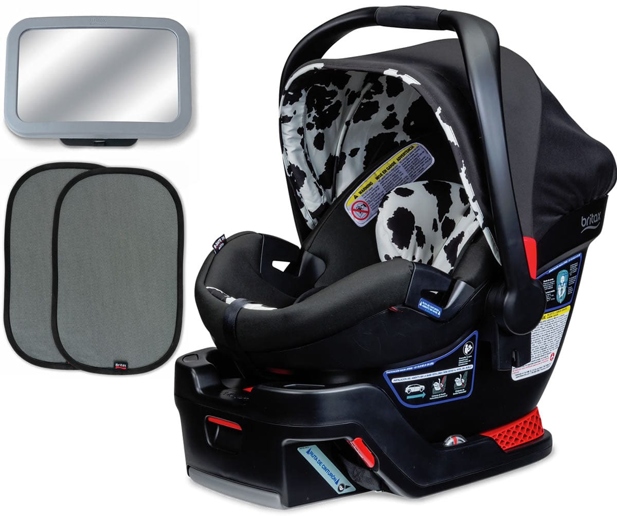 Britax B-Safe 35 Elite Infant Car Seat Bundle 2017 Cowmooflage - E1A991Q