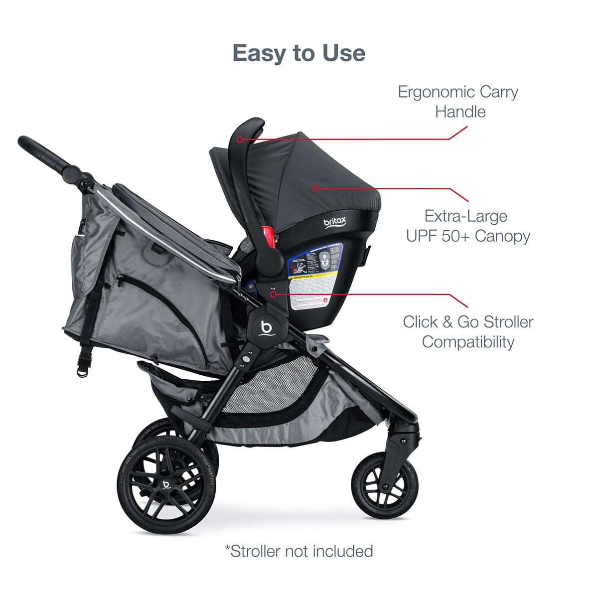 Britax B-Safe Gen2 FlexFit+ Infant Car Seat - Drift (SafeWash) - E1C767T
