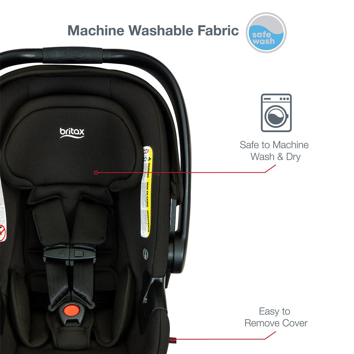 Britax B-Safe Gen2 FlexFit+ Infant Car Seat - Jet (SafeWash) - E1C767N