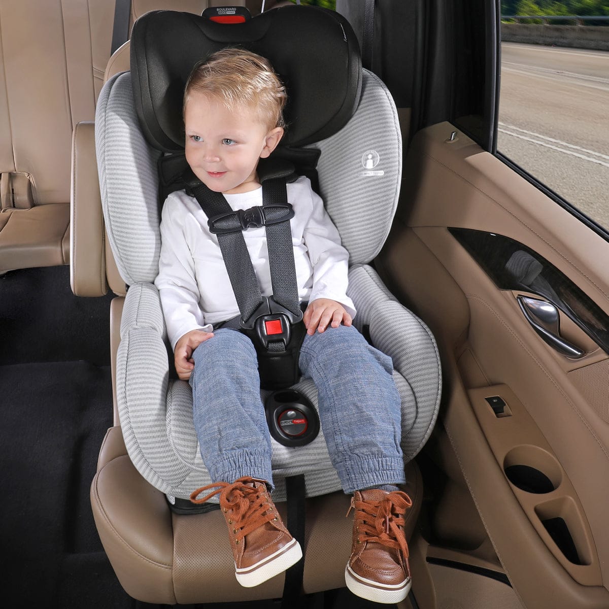 Britax Boulevard ClickTight Anti-Rebound Bar Convertible Car Seat - Clean Comfort - E1C582A