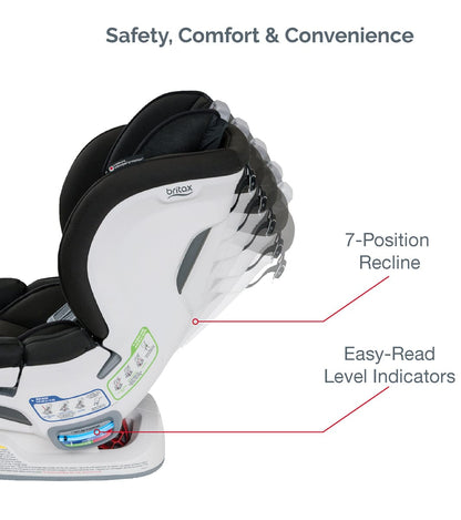 Britax Boulevard ClickTight Anti-Rebound Bar Convertible Car Seat - Clean Comfort - E1C582A