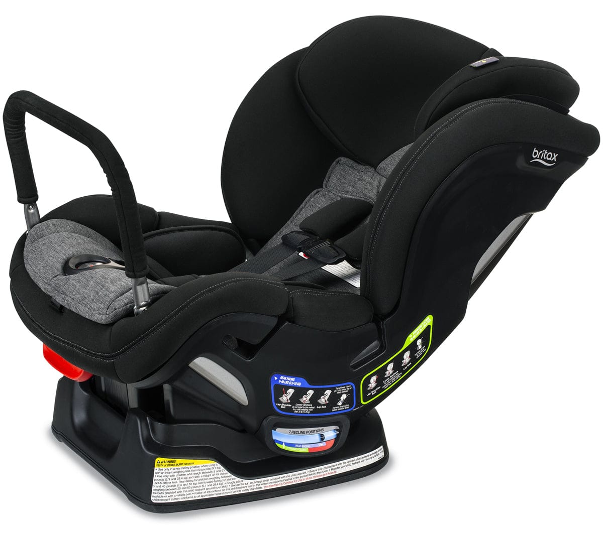 Britax Boulevard ClickTight Anti-Rebound Bar Convertible Car Seat - StayClean Gray