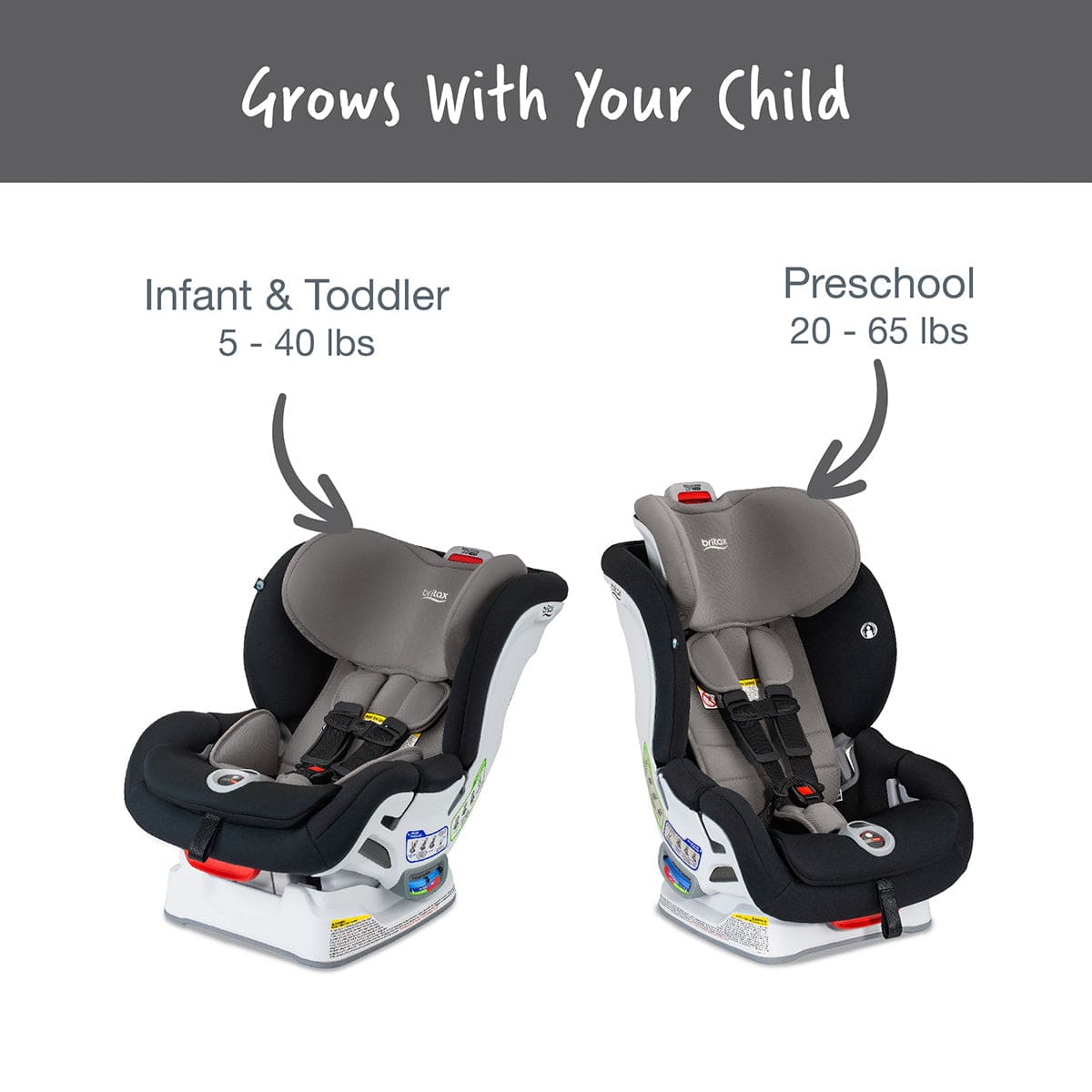 Britax Boulevard ClickTight Convertible Car Seat - Gray Contour (SafeWash) - E1C832Y