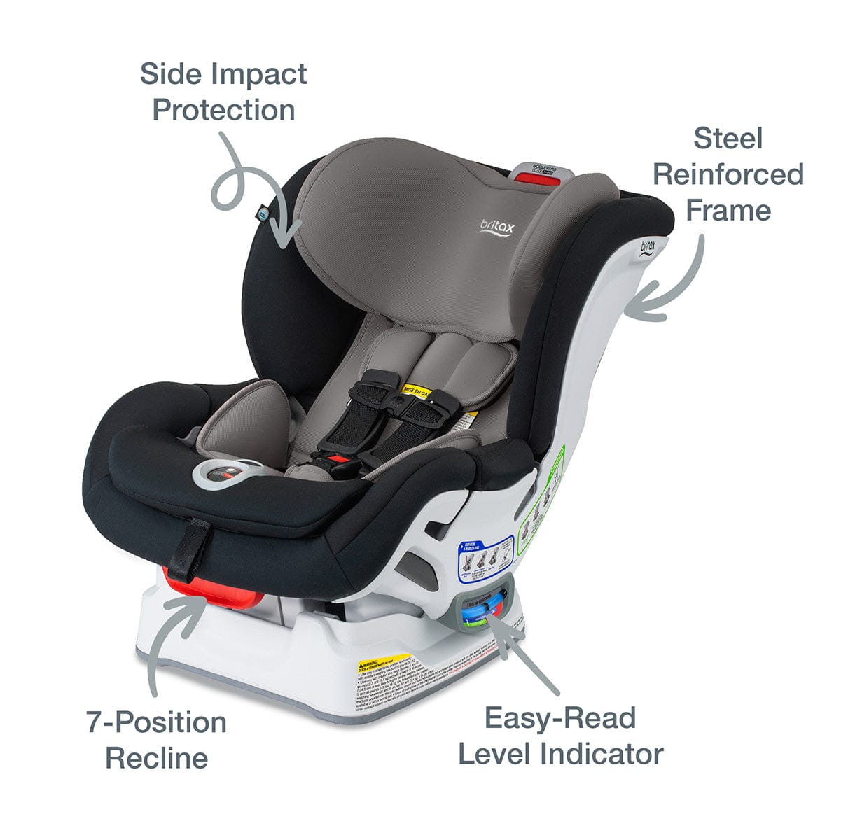 Britax Boulevard ClickTight Convertible Car Seat - Gray Contour (SafeWash)