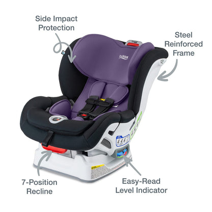 Britax Boulevard ClickTight Convertible Car Seat - Purple Contour (SafeWash) - E1C833B