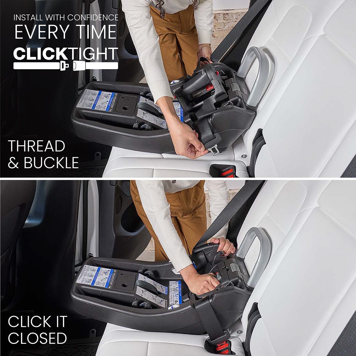 Britax Cypress Infant Car Seat with Alpine Anti-Rebound Base - Ponte Arctic - E1D124W