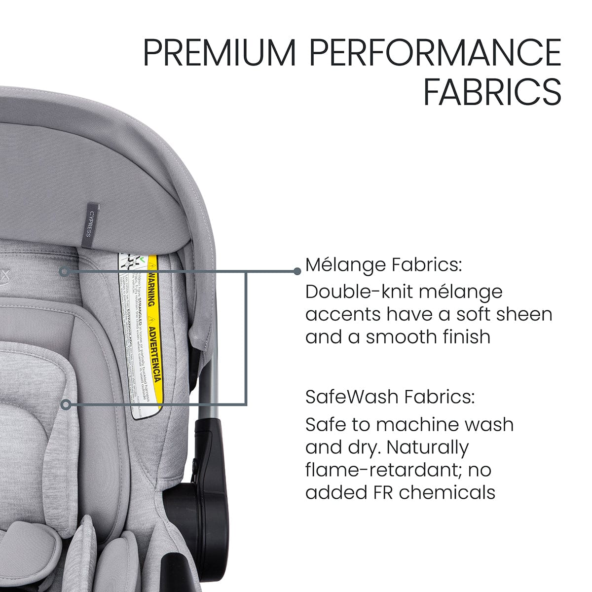 Britax Cypress Infant Car Seat with Alpine Anti-Rebound Base - Ponte Glacier - E1D124Y
