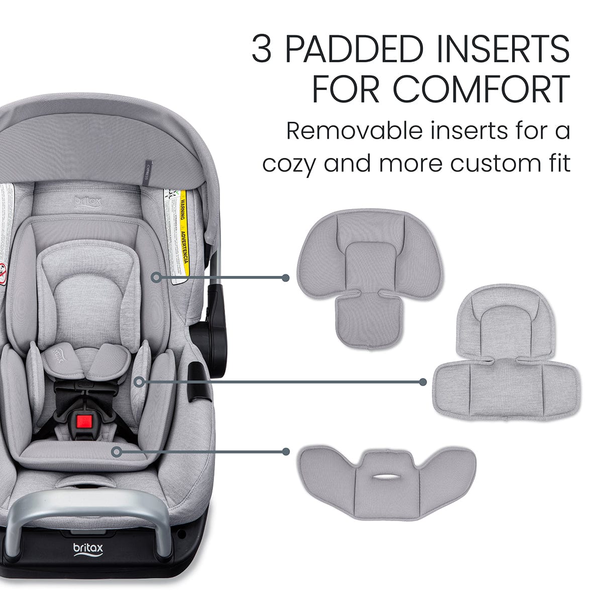 Britax Cypress Infant Car Seat with Alpine Anti-Rebound Base - Ponte Glacier - E1D124Y
