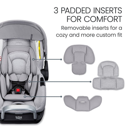 Britax Cypress Infant Car Seat with Alpine Anti-Rebound Base - Ponte Glacier - E1D124Y