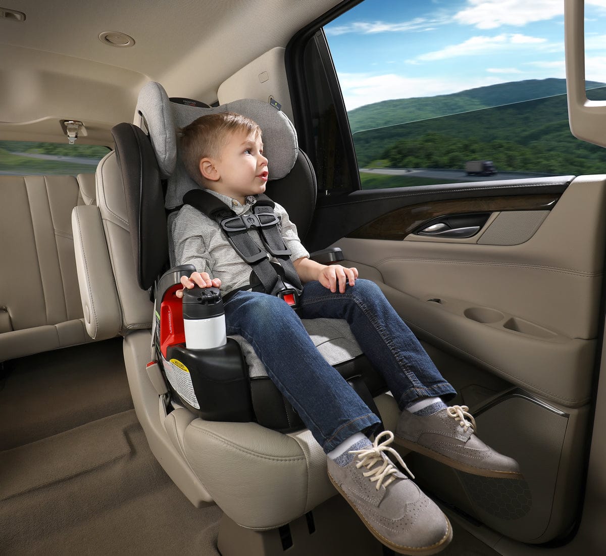 Britax Frontier ClickTight Harness Booster Car Seat - Nanotex (Moisture, Odor, and Stain Resistant Fabric) - E1A949U