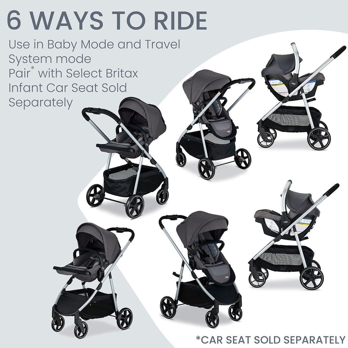 Britax Grove Modular Stroller - Pindot Stone - U015204
