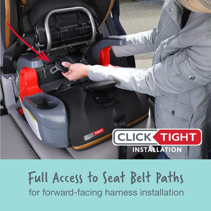 Britax Grow With You ClickTight Harness Booster Car Seat - Ace Black (SafeWash + StayClean) - E1C192Q