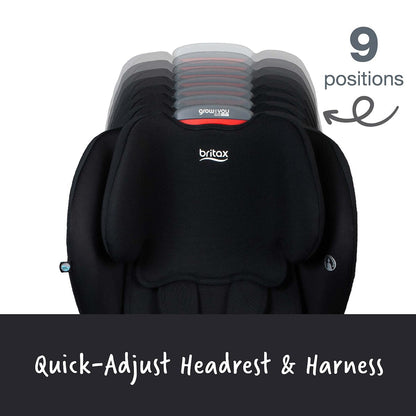 Britax Grow With You ClickTight Harness Booster Car Seat - Black Contour - E1C192X