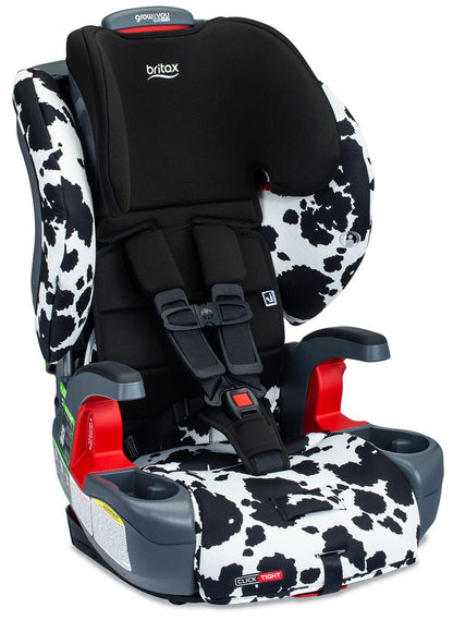 Britax Grow with You ClickTight Harness Booster Car Seat - Cowmooflage (Safewash)