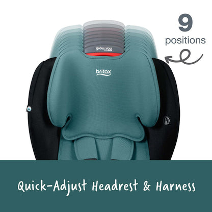 Britax Grow With You ClickTight Harness Booster Car Seat - Green Contour - E1C192Z