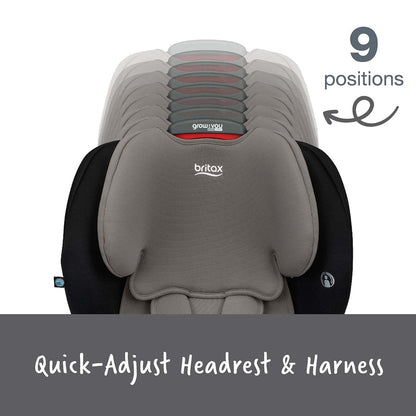 Britax Grow With You ClickTight Harness Booster Car Seat - Grey Contour - E1C192Y