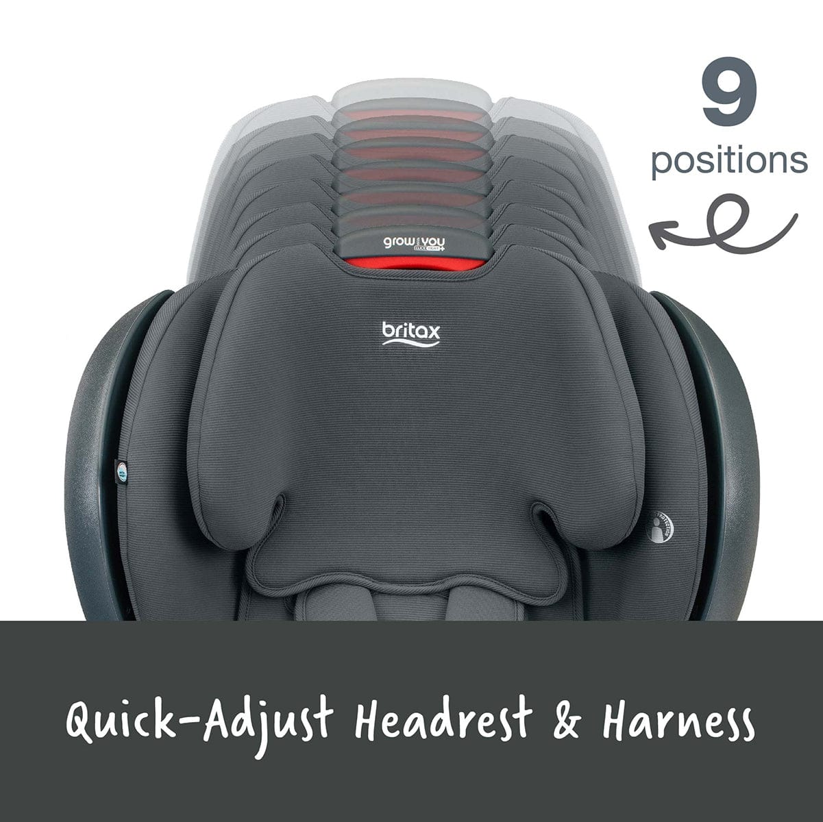 Britax Grow With You ClickTight Plus Harness Booster Car Seat - Black Ombre - E1C203C