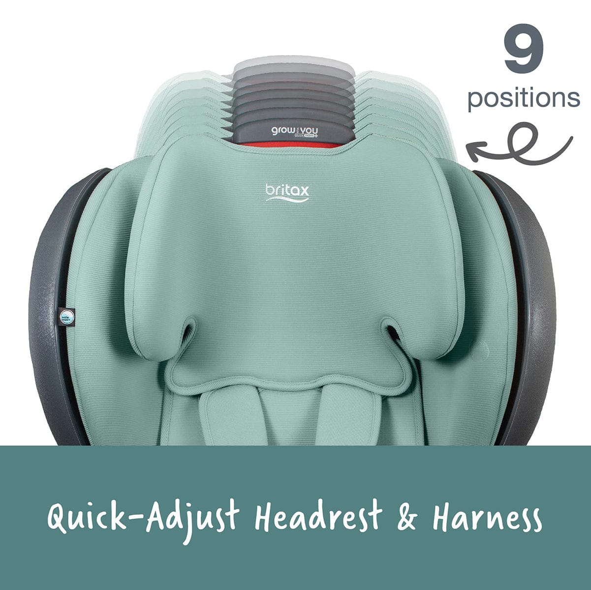 Britax Grow With You ClickTight Plus Harness Booster Car Seat - Green Ombre - E1C203E