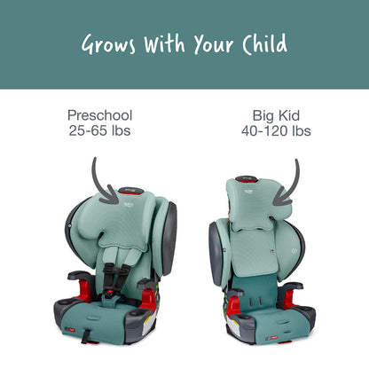 Britax Grow With You ClickTight Plus Harness Booster Car Seat - Green Ombre - E1C203E