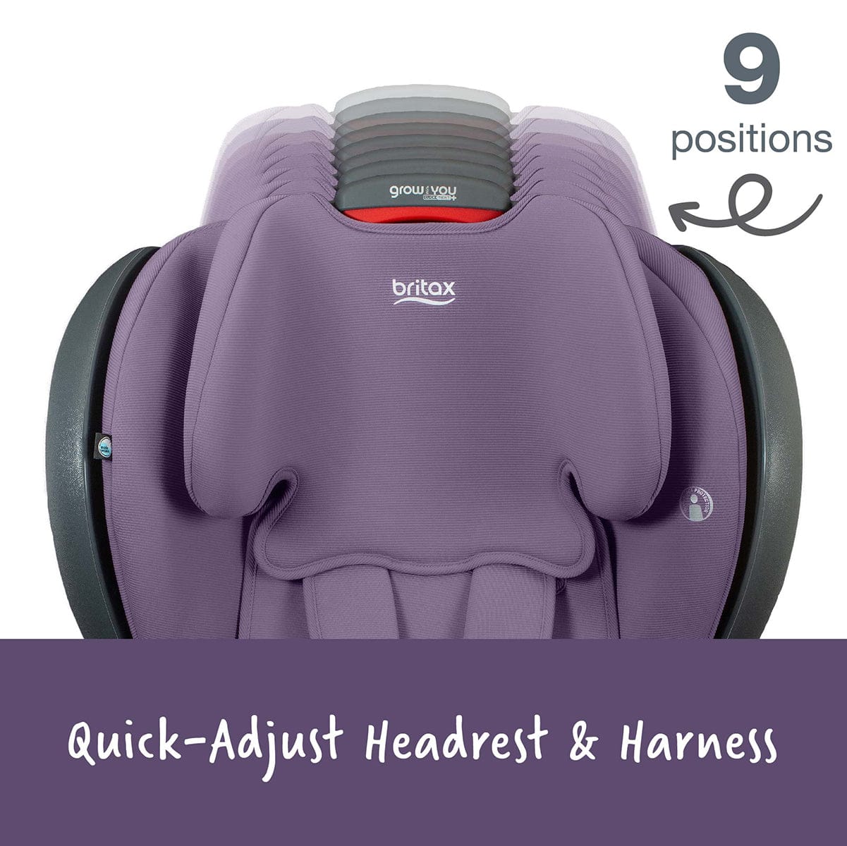Britax Grow With You ClickTight Plus Harness Booster Car Seat - Purple Ombre - E1C203J