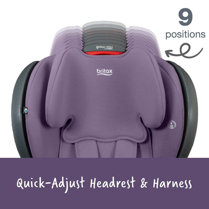 Britax Grow With You ClickTight Plus Harness Booster Car Seat - Purple Ombre - E1C203J