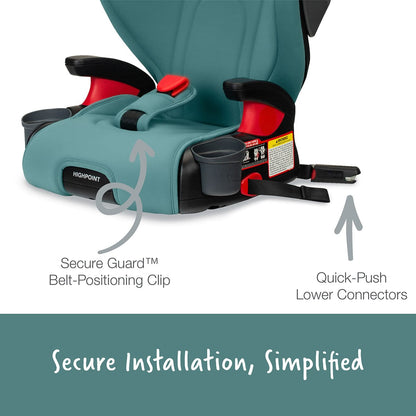 Britax Highpoint 2-Stage Belt Positioning Booster Car Seat - Green Ombre - E1C233E