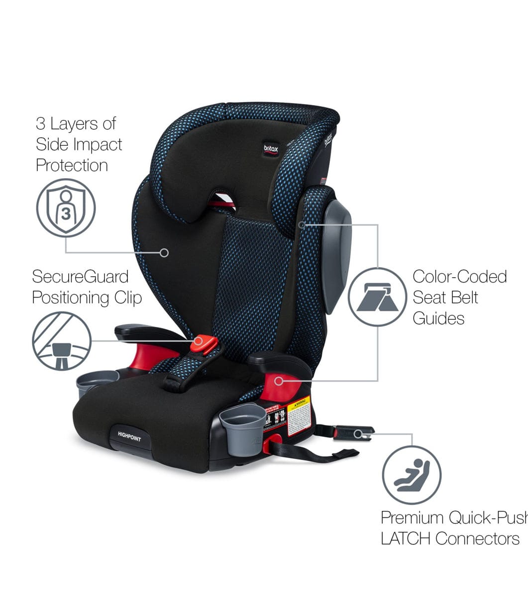 Britax Highpoint High Back Belt Positioning Booster Car Seat - Cool Flow Teal