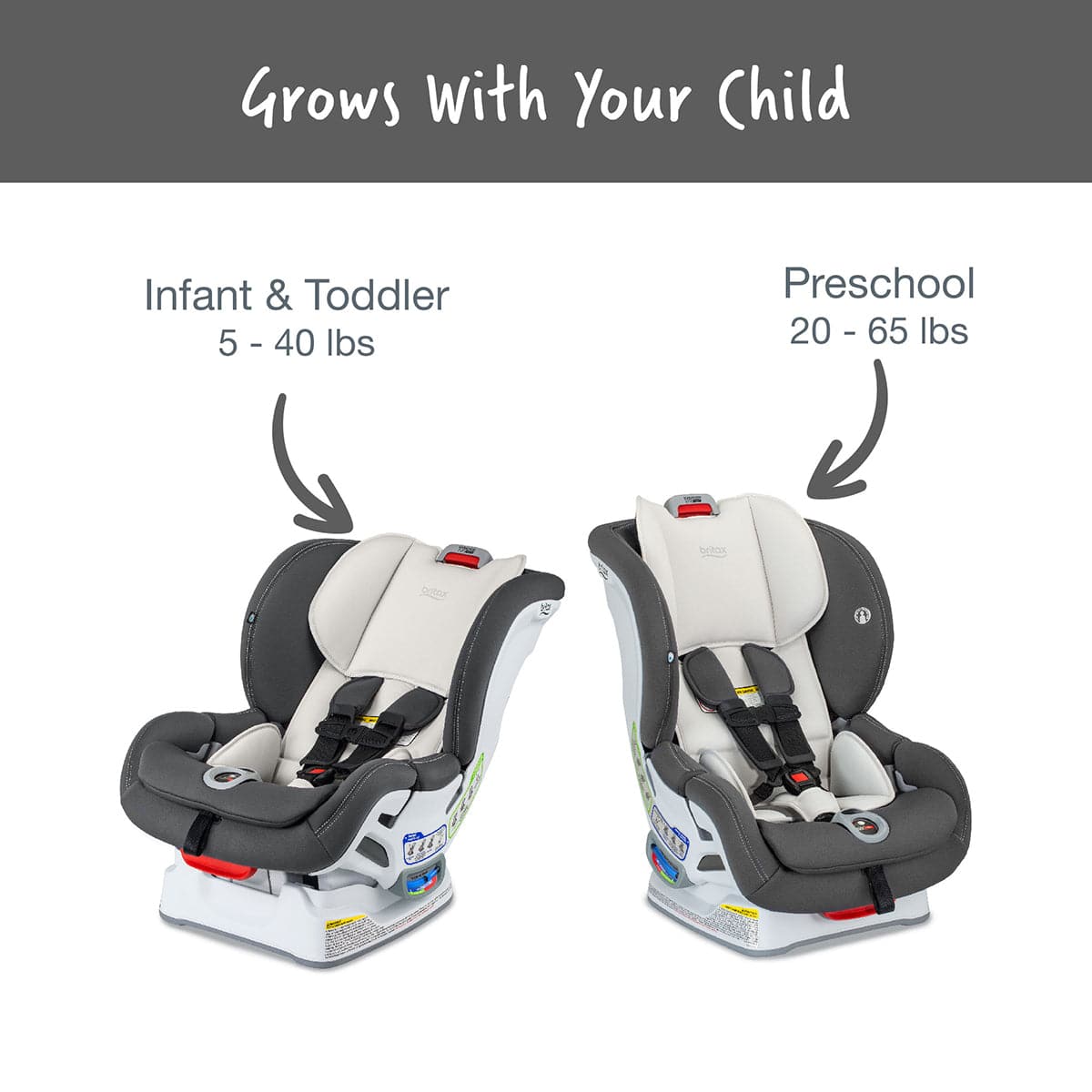 Britax Marathon Clicktight Convertible Car Seat - Mod Ivory (SafeWash) - E1C822U
