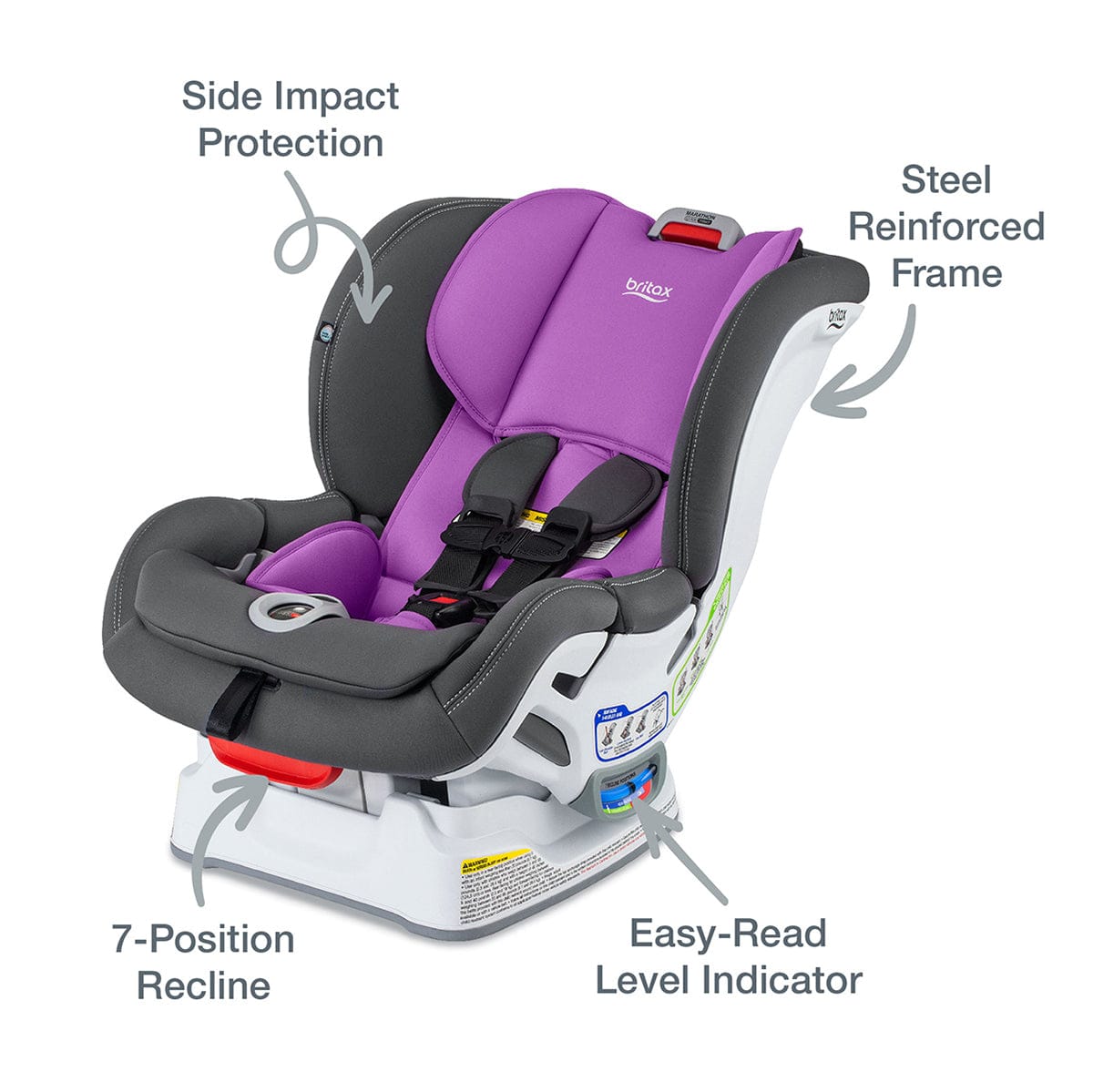 Britax Marathon Clicktight Convertible Car Seat - Mod Purple (SafeWash)