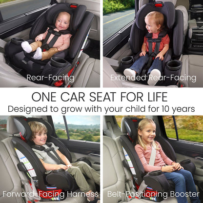 Britax One4Life All-in-One Convertible Car Seat, ClickTight & SafeWash - Mineral Gray - E1D267B