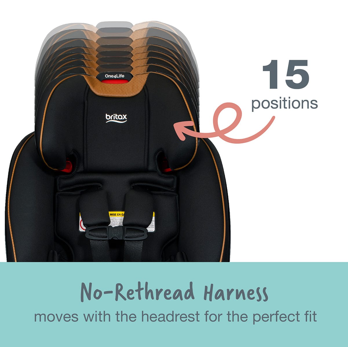 Britax One4Life ClickTight All-in-One Convertible Car Seat - Ace Black (SafeWash + StayClean) - E1C382Q