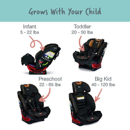 Britax One4Life ClickTight All-in-One Convertible Car Seat - Ace Black (SafeWash + StayClean) - E1C382Q
