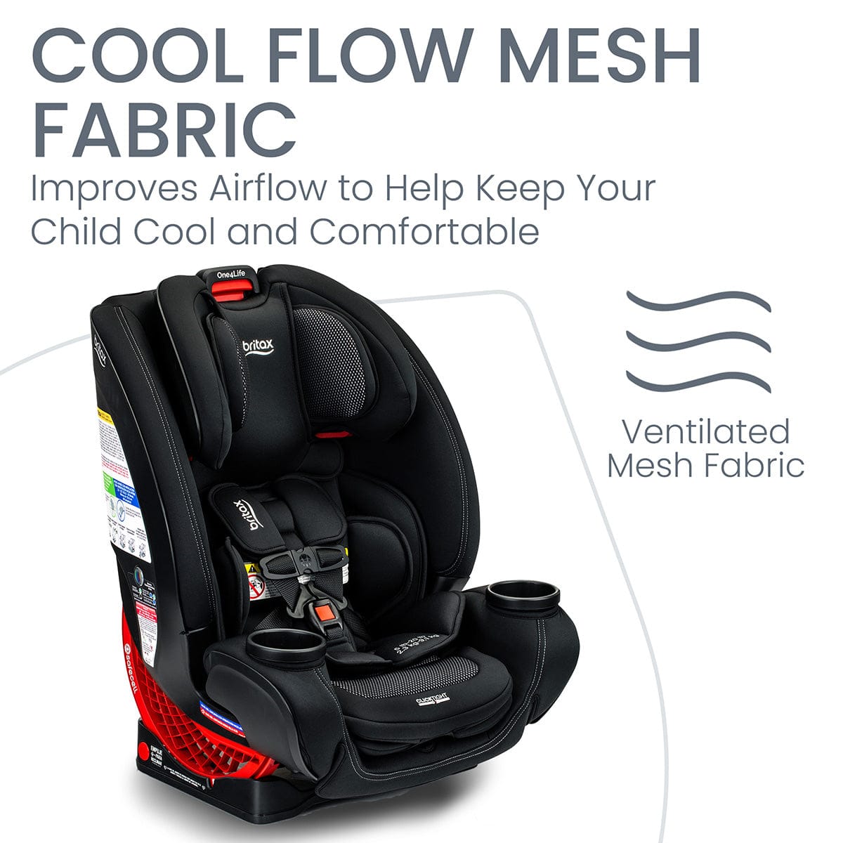 Britax One4Life ClickTight All-in-One Convertible Car Seat - Cool Flow Carbon - E1C904F