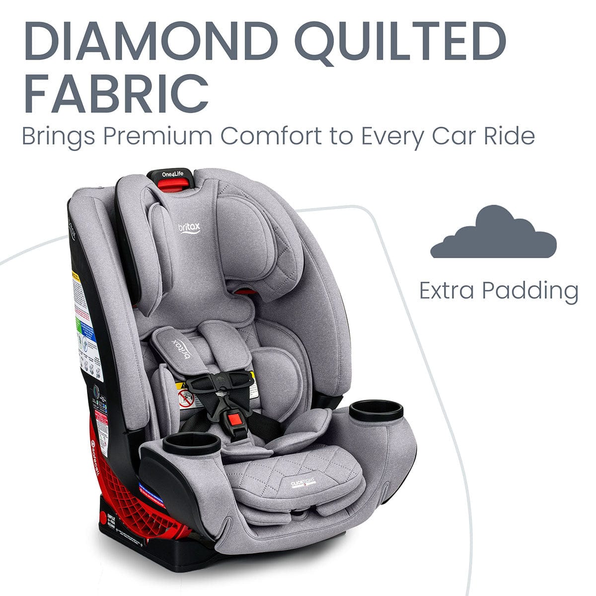 Britax One4Life ClickTight All-in-One Convertible Car Seat - Diamond Quilted Gray - E1C904G