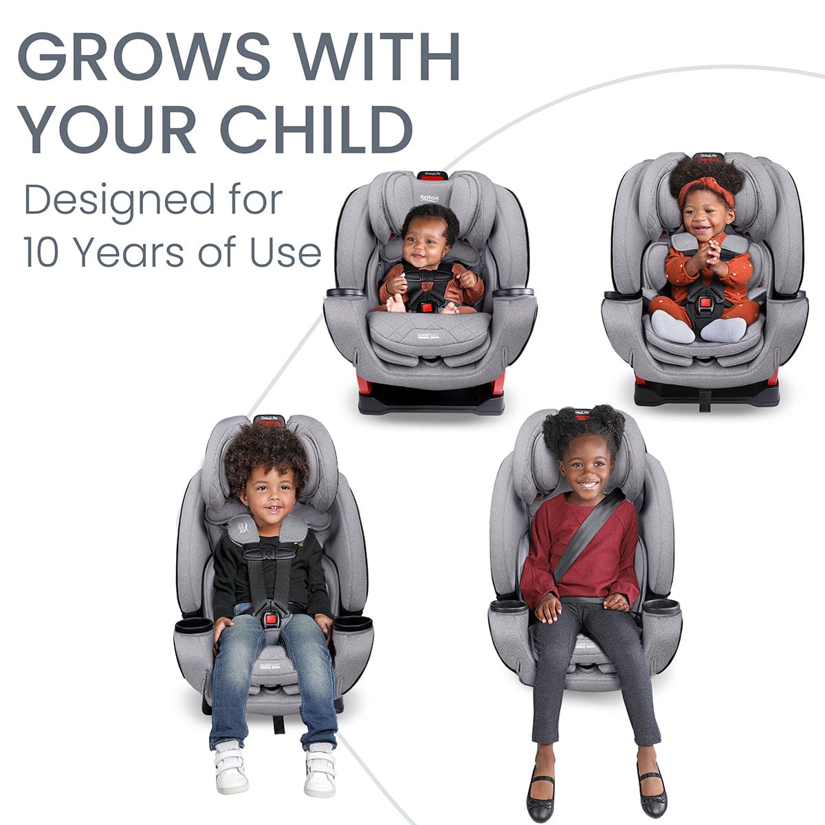 Britax One4Life ClickTight All-in-One Convertible Car Seat - Diamond Quilted Gray - E1C904G