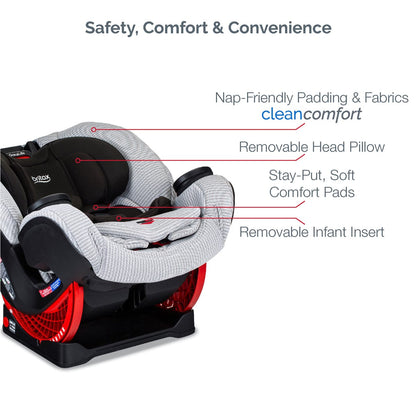Britax One4Life ClickTight Anti-Rebound Bar All-in-One Convertible Car Seat - Clean Comfort - E1C392A