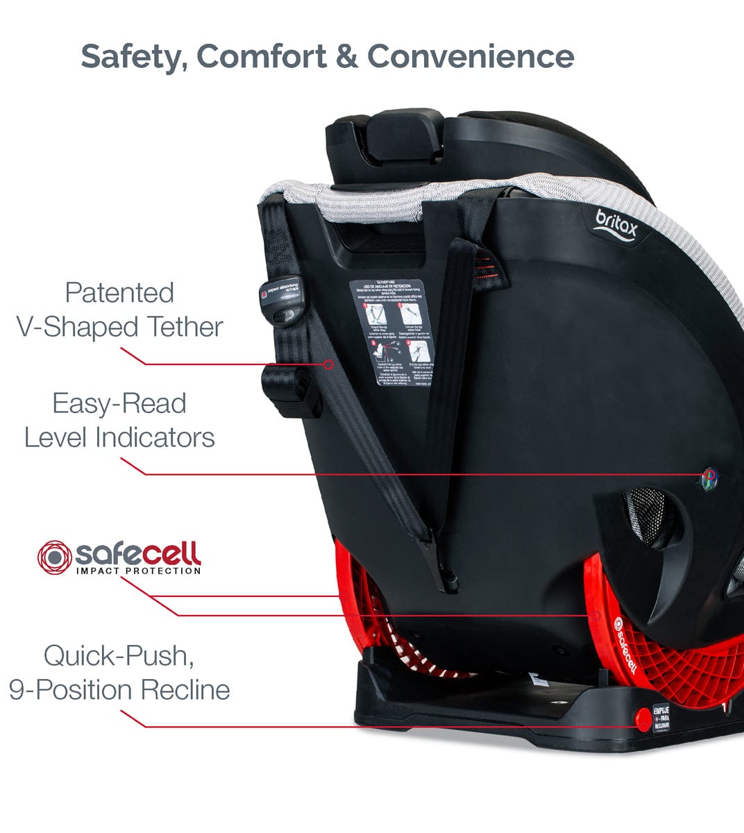 Britax One4Life ClickTight Anti-Rebound Bar All-in-One Convertible Car Seat - Clean Comfort - E1C392A