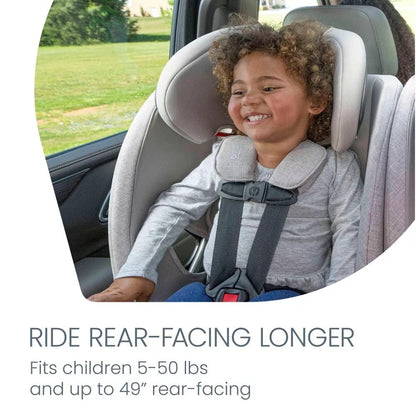 Britax One4Life Slim ClickTight All-in-One Convertible Car Seat, SpaceSaver Design - Parchment - E1D407G